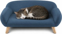 Sam's Pets Akkeri Couch Dog Bed, Blue, Medium