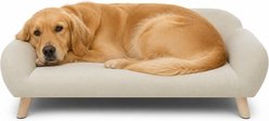 Sam's Pets Akkeri Linen Couch Dog Bed, Cream, Large: 39-in slide 1 of 8
