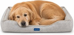 Sam's Pets Arlo Plaid Dog Bed, Brown, Large