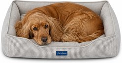 Sam's Pets Arlo Plaid Dog Bed, Brown, Medium
