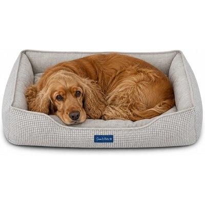 Sam's Pets Sam's Pets Arlo Plaid Dog Bed, Brown, Medium