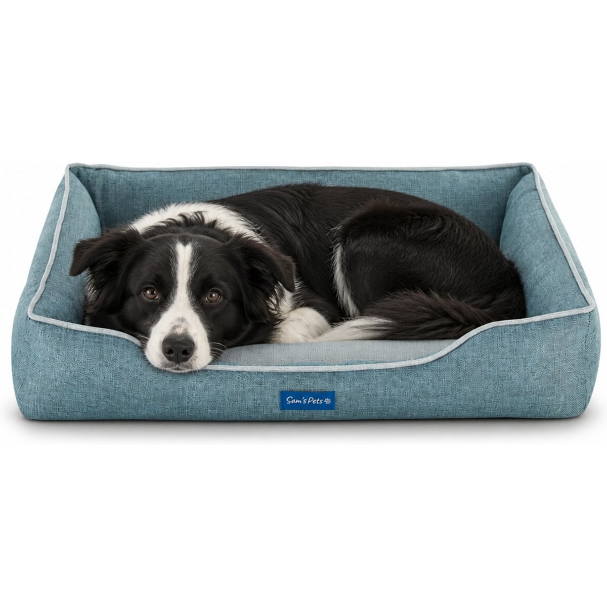 Sam's Pets Arthur Dog Bed, Teal, Medium