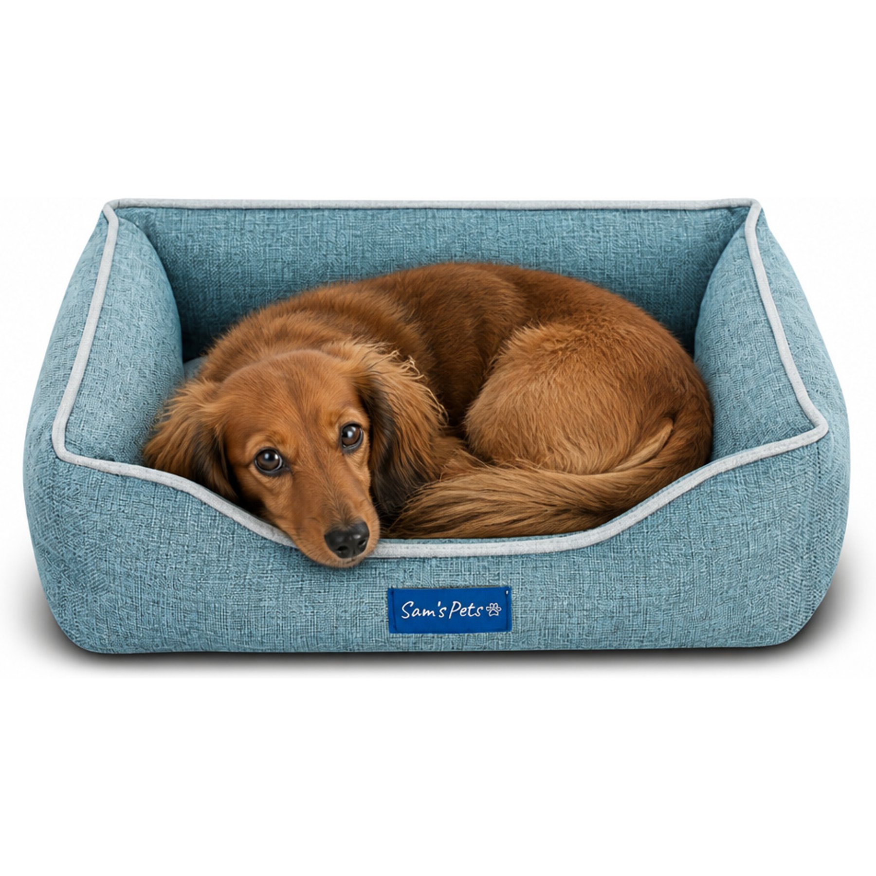 Sam's Pets Arthur Dog Bed, Teal, X-Small