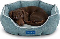 Sam's Pets Arthur Hexagon Dog Bed, Teal, Small