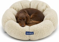 Sam's Pets Chloe Cuddler Bolster Dog Bed, Beige, Medium