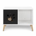 Sam's Pets Convertible 22-in Cat Tree End Table, Black & White