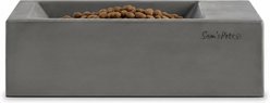 Sam's Pets Duke Non-skid Stone Dog Bowl, Grey, 30-oz