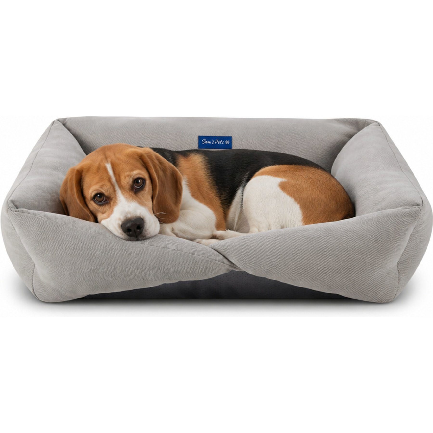 Sam's Pets Ellie Dog Bed, Gray, Medium