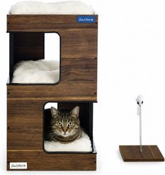 Sam's Pets Escher 23.5-in Faux Fur Cat Tree & Condo, Brown