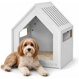 Sam's Pets Forest 23-in Dog House, White Oak, Medium