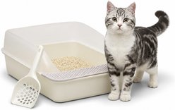 Sam's Pets Helix Cat Litter Box, White