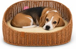 Sam's Pets Luna Bolster Dog & Cat Bed, 23-in, Natural Oak slide 1 of 6
