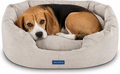 Sam's Pets Missy Round Dog Bed, Beige, Small