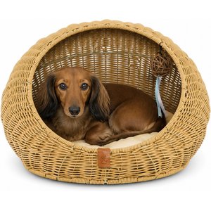 Sam's Pets Nala Bolster Dog & Cat Bed, 20-in, Beige