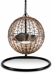 Sam's Pets Nala Hanging Egg Cat Condo, Brown