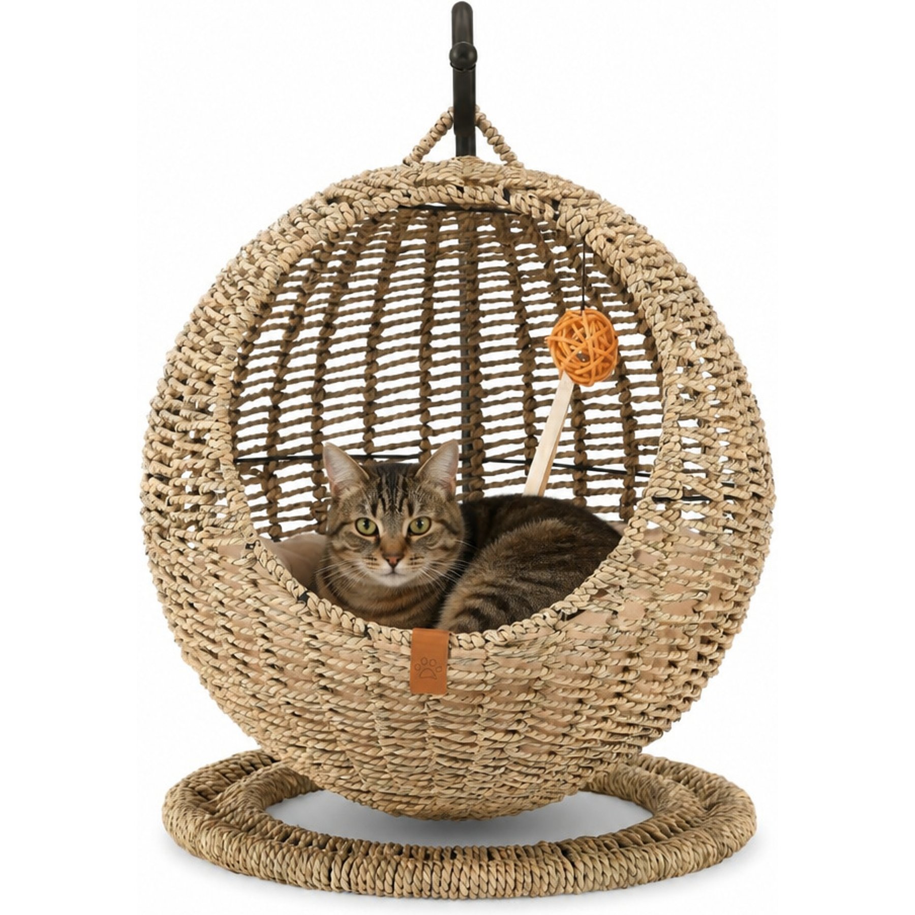 Sam's Pets Nala Hanging Egg Cat Condo, Medium, Beige
