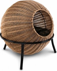 Sam's Pets Nala Wicker Cat Condo, Brown