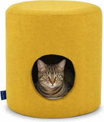 Sam's Pets Orbit 15.75-in Linen Cat Tree Enclosure & Condo, Yellow