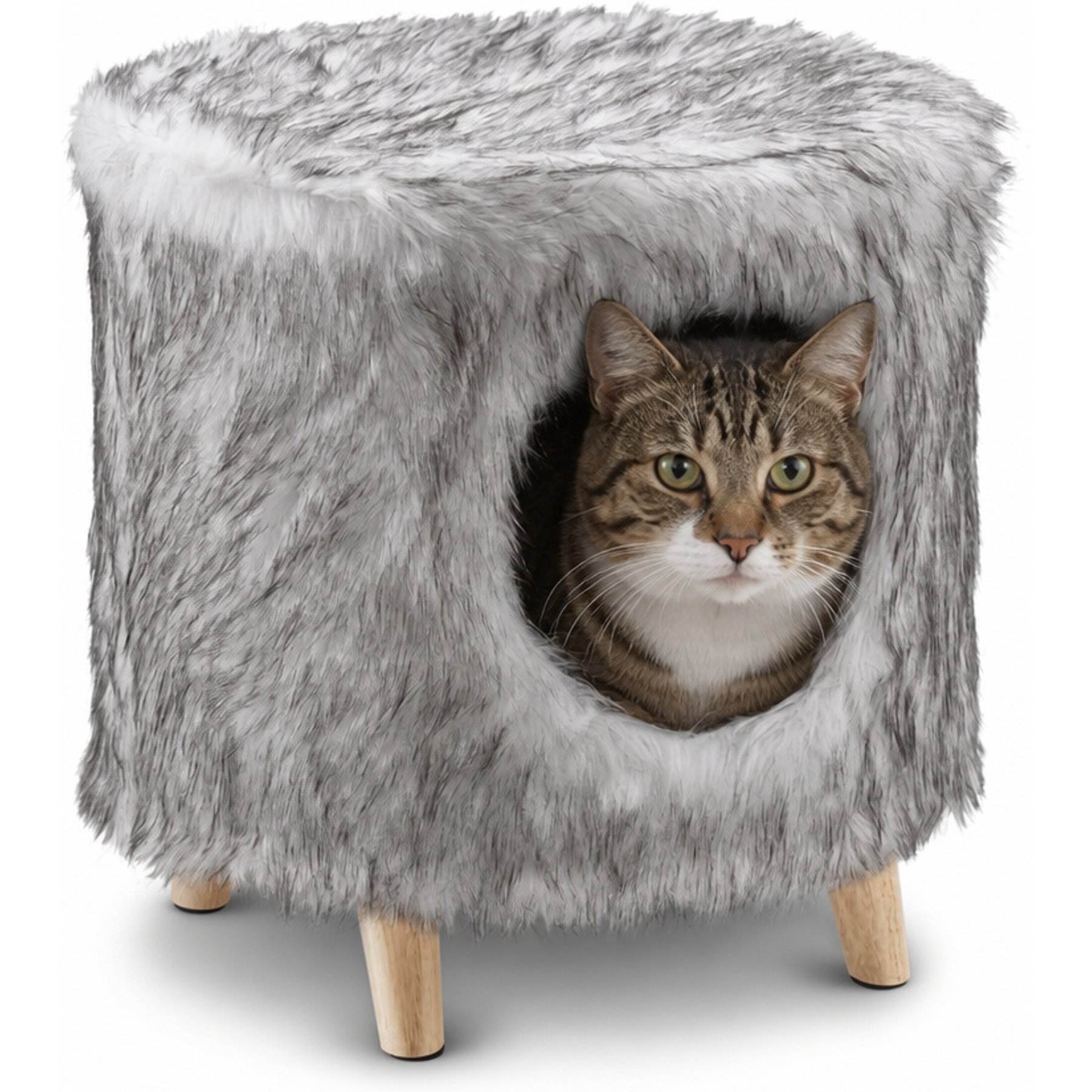 Sam's Pets Pufak 16-in Cat Tree Cylinder, Gray