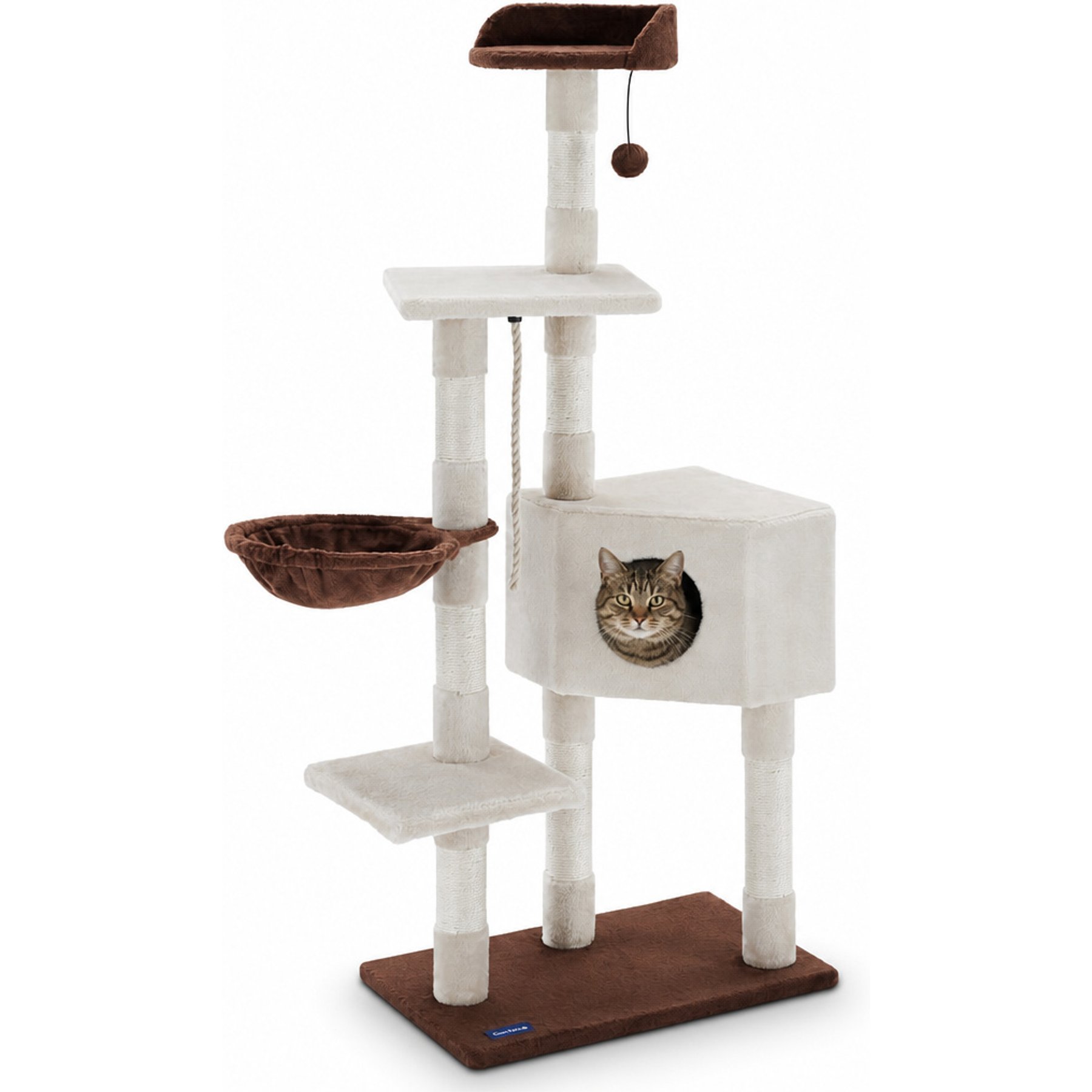 Sam's Pets Sam 54-in Cat Tree, White