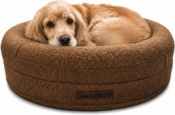 Sam's Pets Scruffy Round Orthopedic Dog Bed, Brown, Medium: 30-in