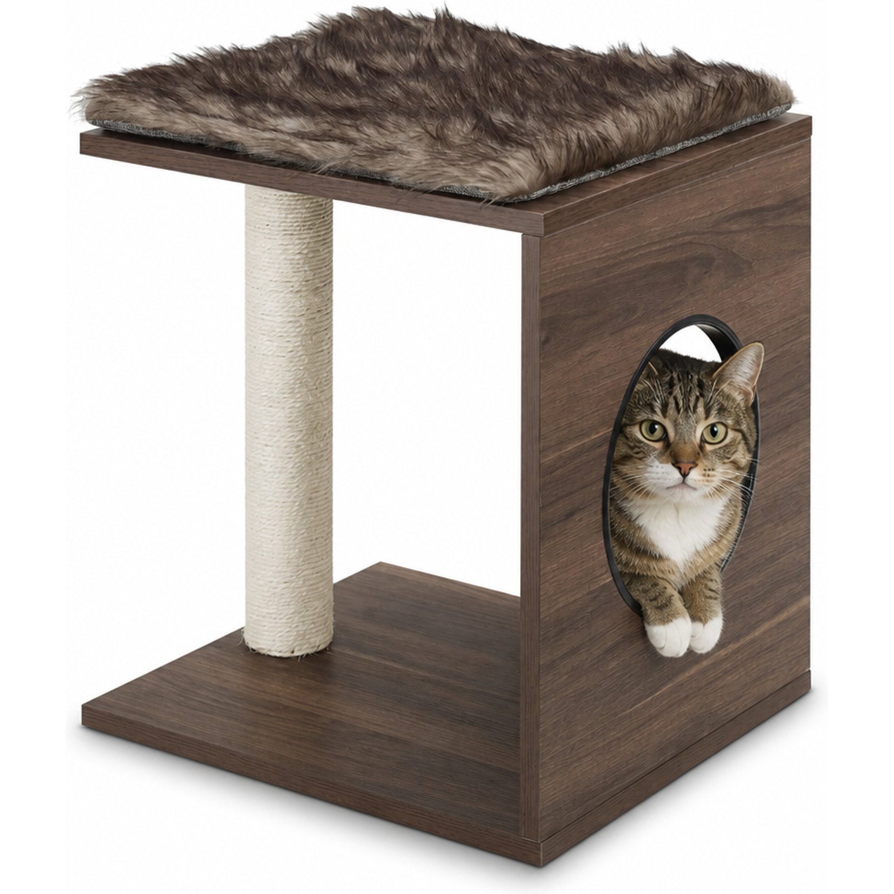 Sam's Pets Sheree 17-in Cat Tree, Dark Brown