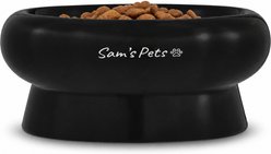 Sam's Pets Short Tulip 2.0 Elevated Dog Bowl, Black, 0.75-cup