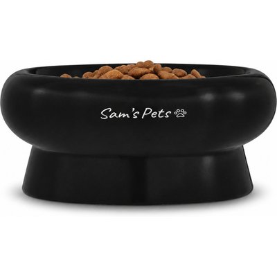 Sam's Pets Sam's Pets Short Tulip 2.0 Elevated Dog Bowl, Black, 0.75-cup