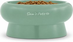 Sam's Pets Short Tulip 2.0 Elevated Dog Bowl, Mint, 0.75-cup