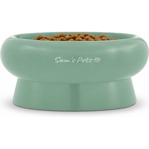 Sam's Pets Short Tulip 2.0 Elevated Dog Bowl, Mint, 0.75-cup