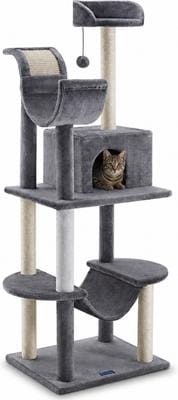 SAM'S PETS Submarine 60-in Gray Hard Box Cat Tree, Gray - Chewy.com