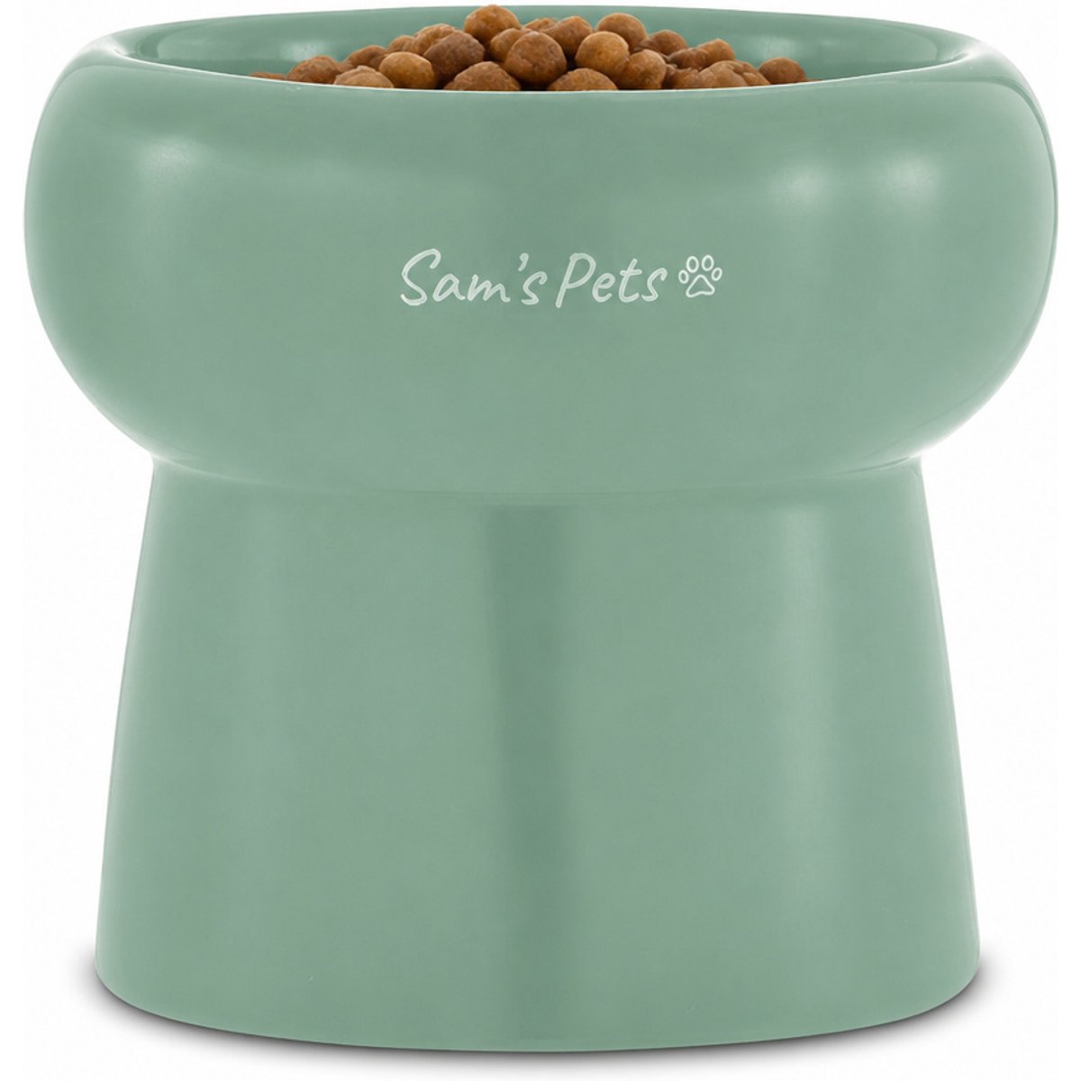 Sam's Pets Tall Tulip 2.0 Elevated Dog Bowl, Mint, 0.55-cup