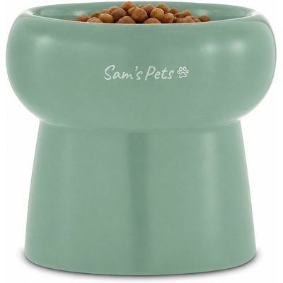 Sam's Pets Sam's Pets Tall Tulip 2.0 Elevated Dog Bowl, Mint, 0.55-cup