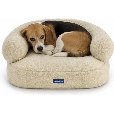 Sam's Pets Sam's Pets Zoe Bolster Dog & Cat Bed, Beige, Medium