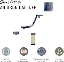 Sam's Pets Addison Wall Climber Wall Mounted Cat Tree, Grey slide 2 of 9