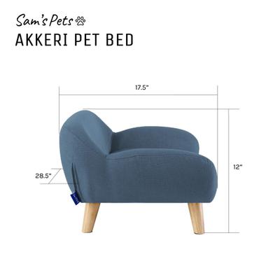 Show full view: Sam's Pets Akkeri Couch Dog Bed, Blue, Medium slide 7 of 9