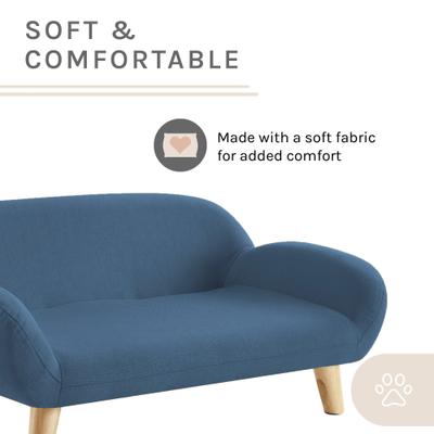 Show full view: Sam's Pets Akkeri Couch Dog Bed, Blue, Medium slide 5 of 9