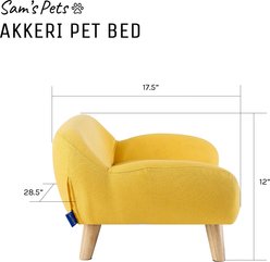 Sam's Pets Akkeri Plush Dog Couch, Yellow slide 2 of 9