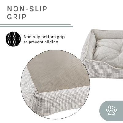 Show full view: Sam's Pets Arlo Bolster Plaid Dog Bed, Brown, Small slide 7 of 11