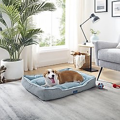 Sam's Pets Arlo Plaid Dog Bed, Blue, Large slide 2 of 9