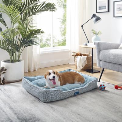 Show full view: Sam's Pets Arlo Plaid Dog Bed, Blue, Large slide 2 of 10