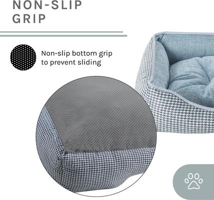 Show full view: Sam's Pets Arlo Plaid Dog Bed, Blue, Large slide 6 of 10