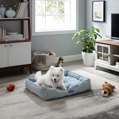 Show full view: Sam's Pets Arlo Plaid Dog Bed, Blue, Medium slide 3 of 11