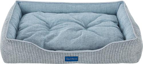Show full view: Sam's Pets Arlo Plaid Dog Bed, Blue, Medium slide 5 of 11