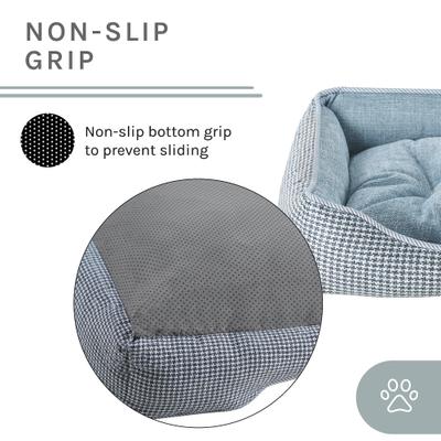 Show full view: Sam's Pets Arlo Plaid Dog Bed, Blue, Medium slide 7 of 11