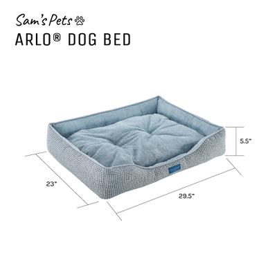 Show full view: Sam's Pets Arlo Plaid Dog Bed, Blue, Medium slide 10 of 11