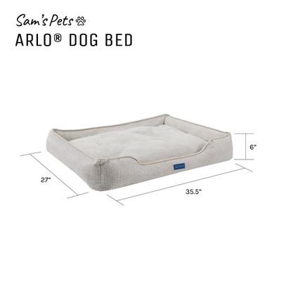 Show full view: Sam's Pets Arlo Plaid Dog Bed, Brown, Large slide 10 of 11