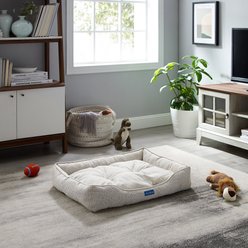 Sam's Pets Arlo Plaid Dog Bed, Brown, Medium