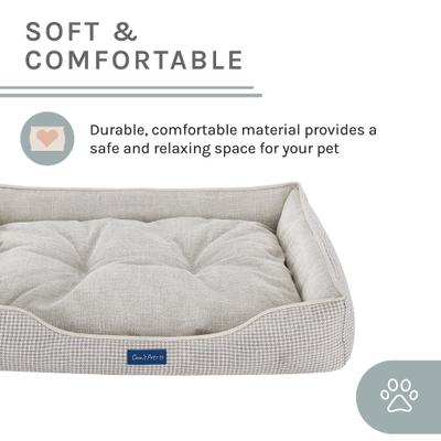 Show full view: Sam's Pets Arlo Plaid Dog Bed, Brown, Medium slide 7 of 10