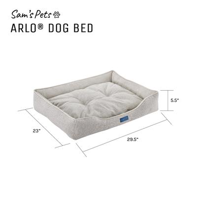 Show full view: Sam's Pets Arlo Plaid Dog Bed, Brown, Medium slide 9 of 10